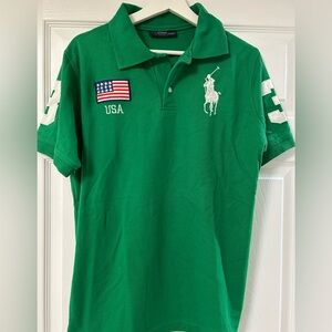 Ralph Lauren Emerald Polo with USA Patch